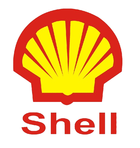 Shell fuel station logo with red and yellow brand colors